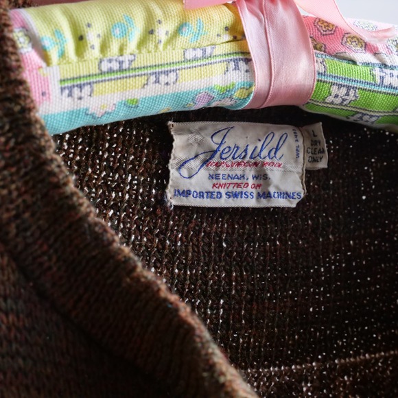 Great 50s/60s Jerrold brown wool cardigan - Picture 5 of 10